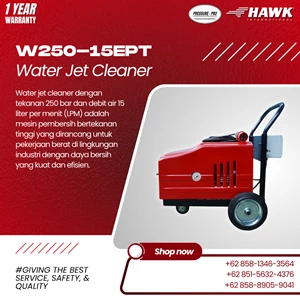 HIGH PRESSURE PUMP HAWK UNTUK HYDROTEST 250 BAR (3625 PSI) 15 L/MIN 