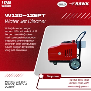 POMPA HYDROTEST HIGH PRESSURE PUMP HAWK W 120 BAR (1740 PSI) - 12L/MIN UNTUK MENGUJI TEKANAN